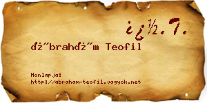 Ábrahám Teofil névjegykártya